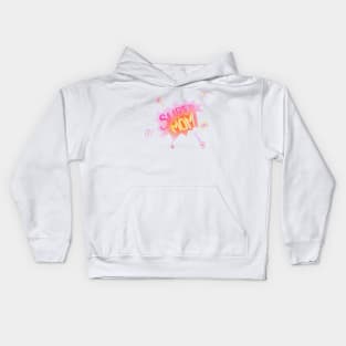 Super Mom Neon Colorful Hand lettering Kids Hoodie